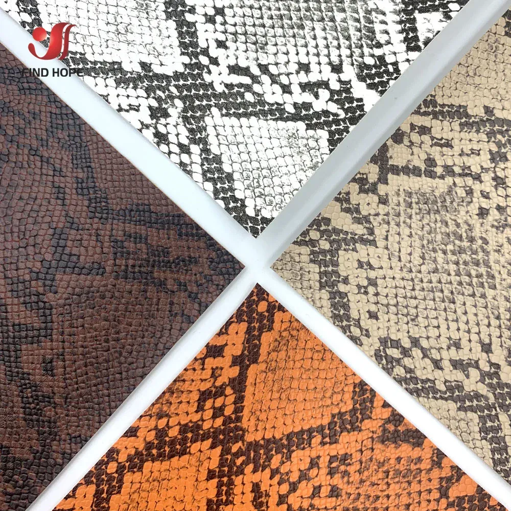 Feuilles PU motif serpent 20x30 cm pour artisanat