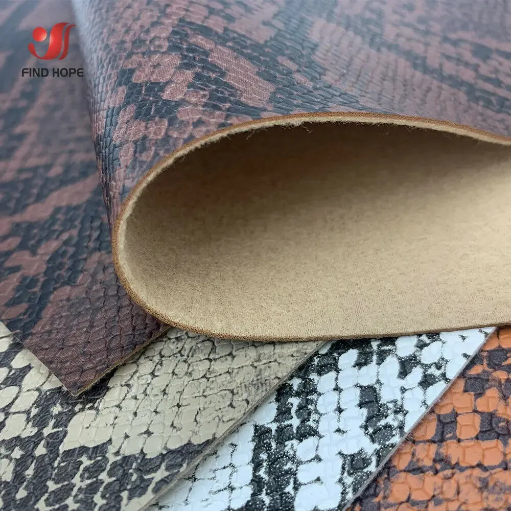 Feuilles PU motif serpent 20x30 cm pour artisanat