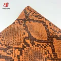 Feuilles PU motif serpent 20x30 cm pour artisanat – Couleur Jaune
