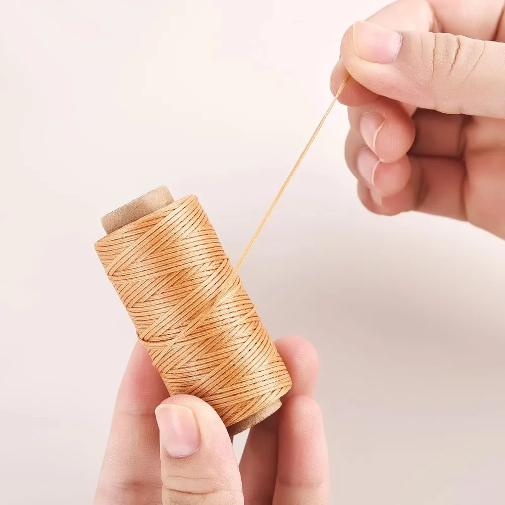 Fil cuir ciré 0,55 mm pour couture bracelet et bijoux
