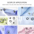 Kit 100 boutons-pression avec pince pour cuir et vêtements – 4