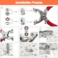 Kit 100 boutons-pression avec pince pour cuir et vêtements – 5