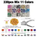 Kit 100 ou 330 œillets métal 5 mm – Couleur 330pcs Mix 11 Colors