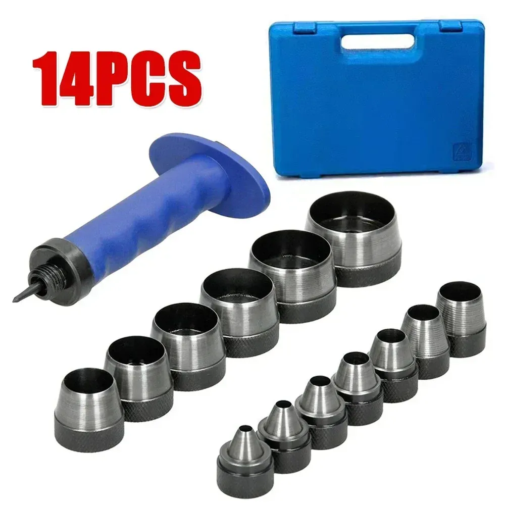 Kit 13 poinçons trous creux 5 à 35 mm pour cuir