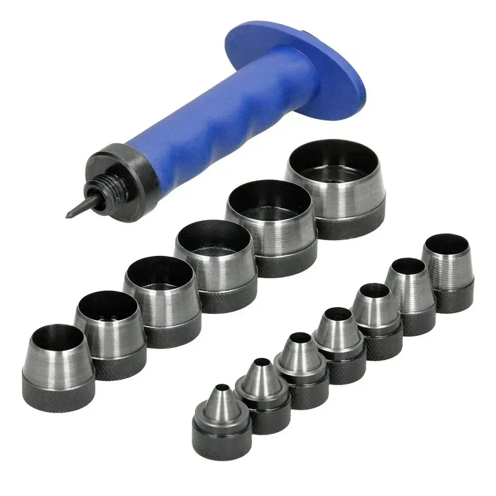 Kit 13 poinçons trous creux 5 à 35 mm pour cuir