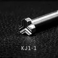Kit 2 timbres acier inoxydable sculpture cuir motifs géométriques – Couleur KJ1-1
