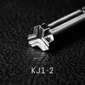 Kit 2 timbres acier inoxydable sculpture cuir motifs géométriques – Couleur KJ1-2