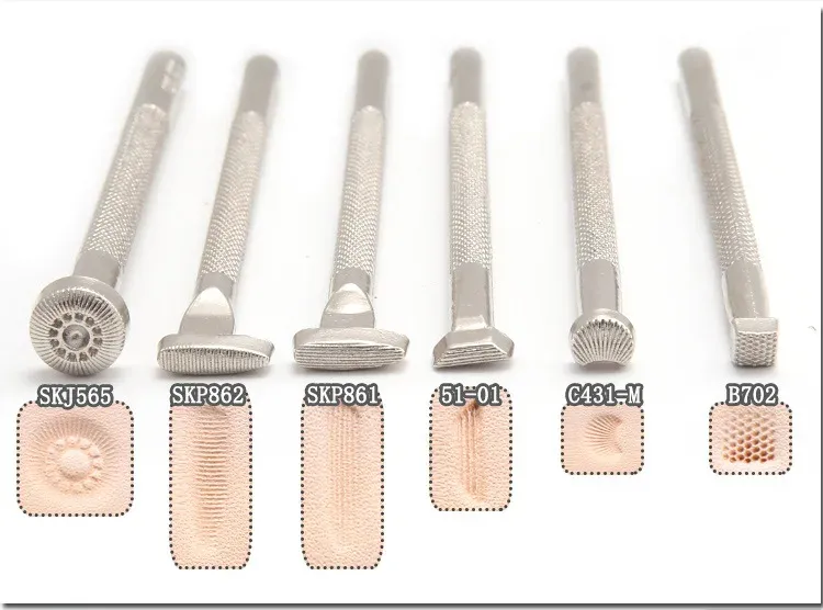 Kit 20 outils de gravure et d'impression sur cuir
