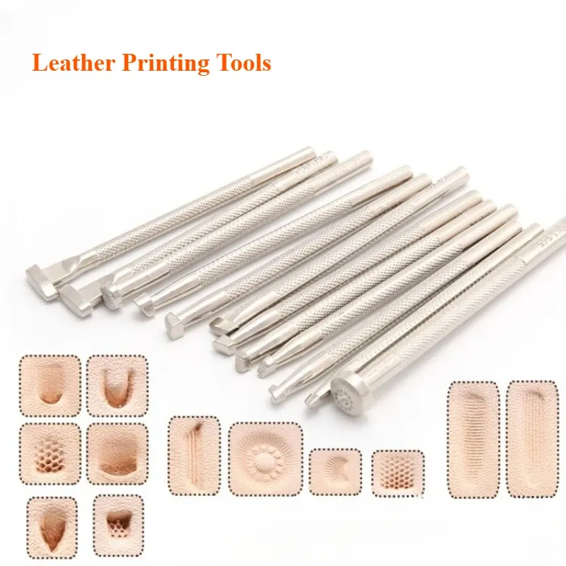 Kit 20 outils de gravure et d'impression sur cuir