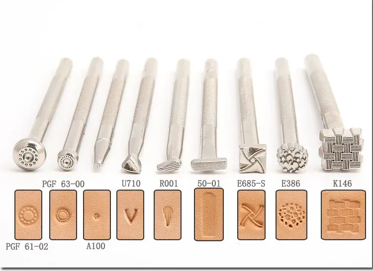 Kit 20 outils de gravure et d'impression sur cuir