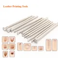 Kit 20 outils de gravure et d'impression sur cuir – Couleur Or (A)