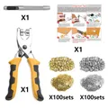 Kit 200 œillets 6 mm avec pince et presse manuelle – Couleur Pliersplus200 sets