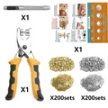 Kit 200 œillets 6 mm avec pince et presse manuelle – Couleur Pliersplus400 sets