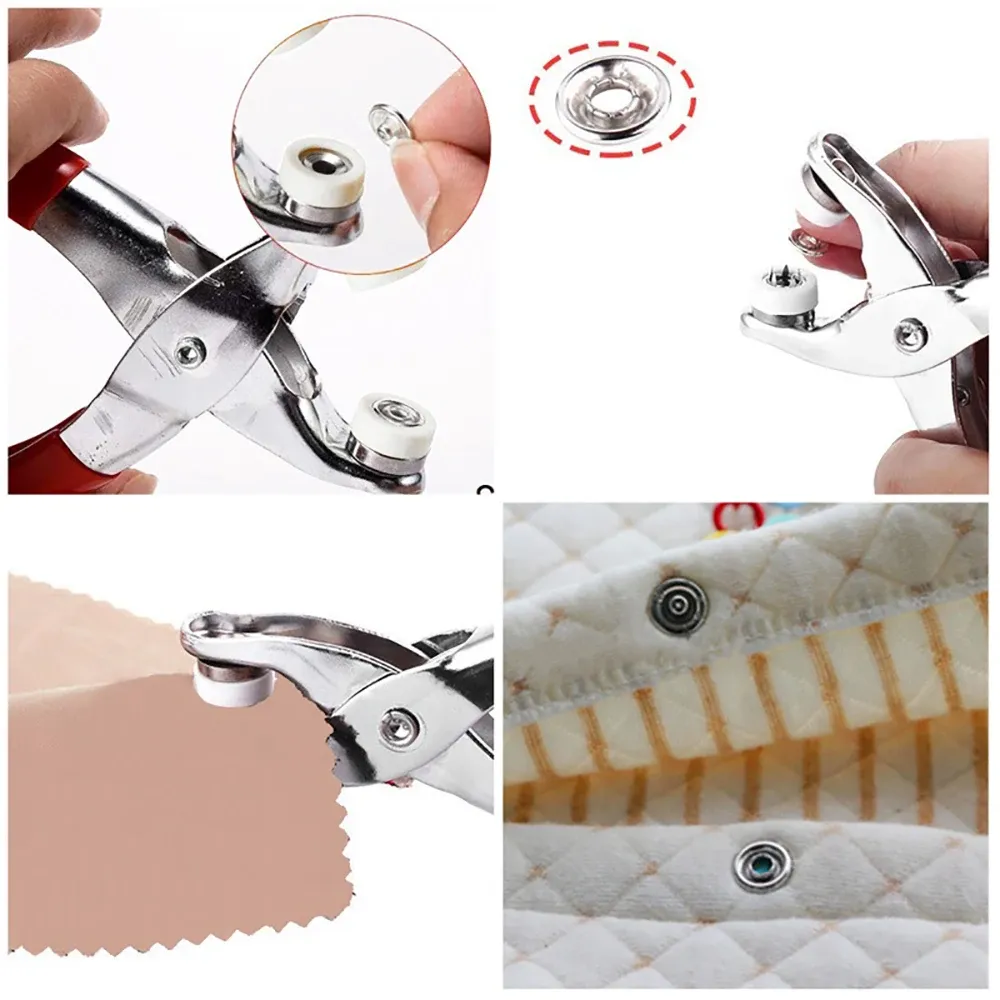 Kit 200 pièces boutons pression rivets cuir