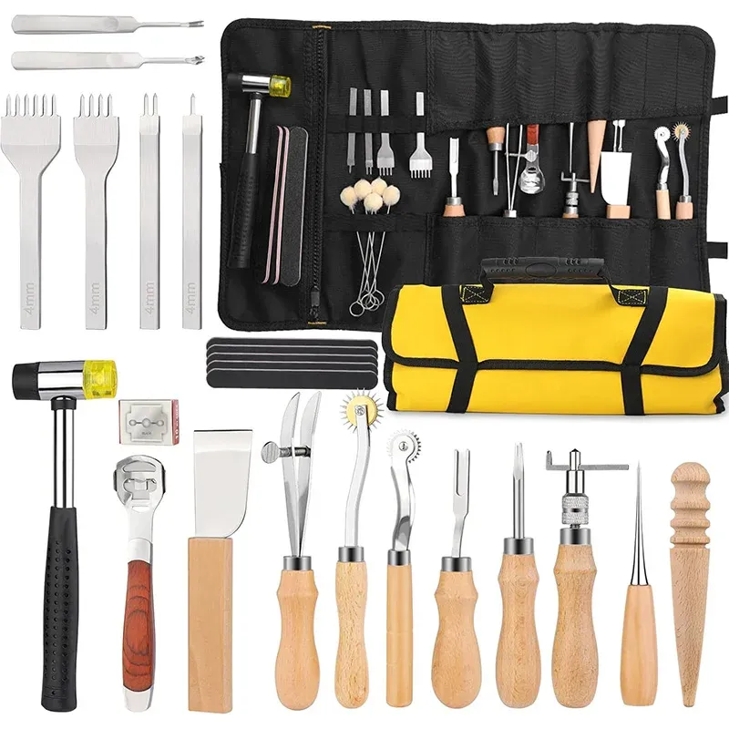 Kit 23 pièces outils maroquinerie cuir