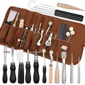 Kit 37 outils cuir main coupe couture artisanat débutants – 1