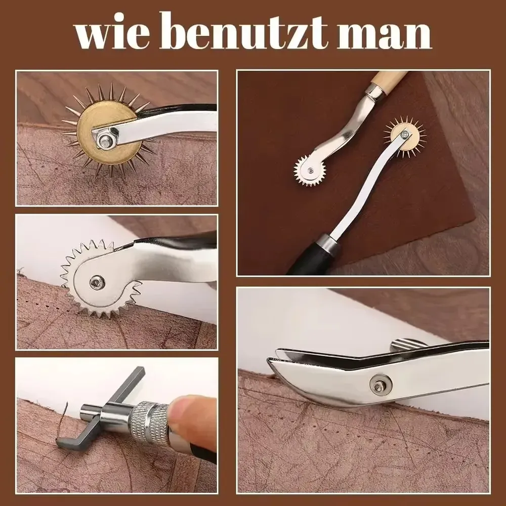 Kit 37 outils cuir main coupe couture artisanat débutants