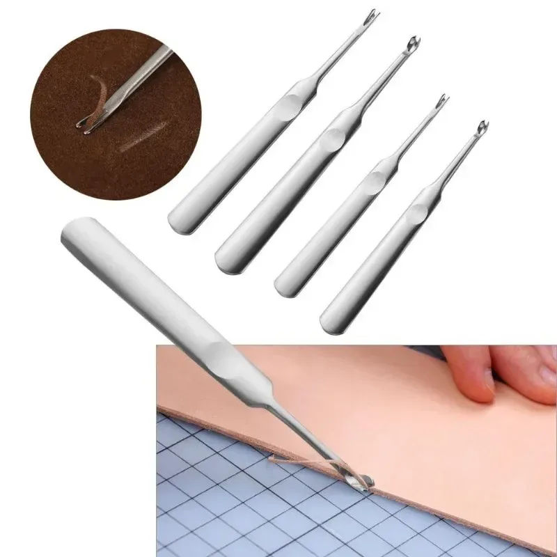 Kit 4 outils poinçonnage rainurage biseautage bord cuir
