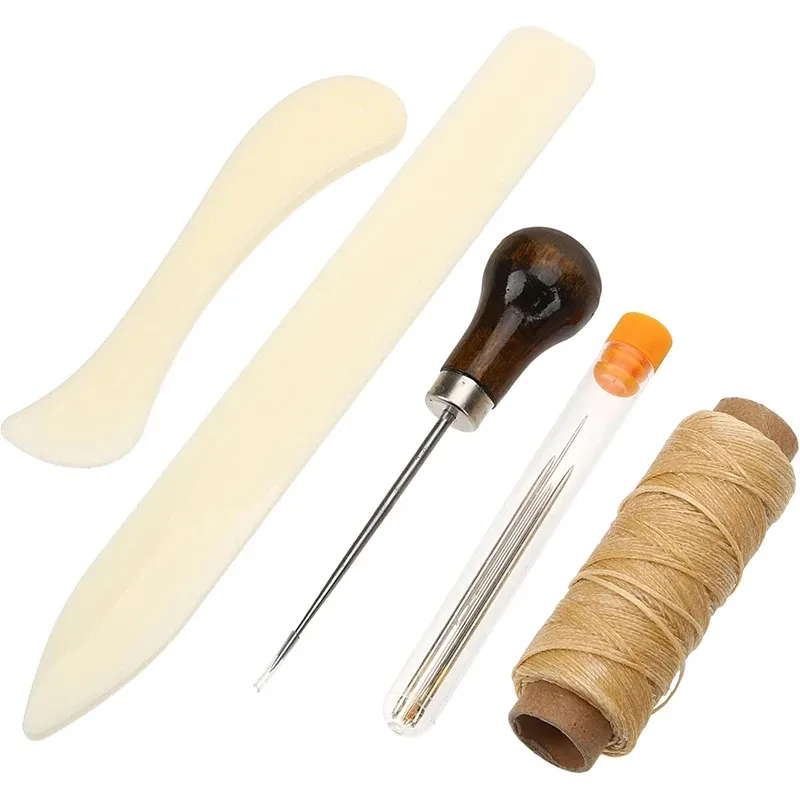 Kit 5 outils cuir couture reliure et réparation débutants