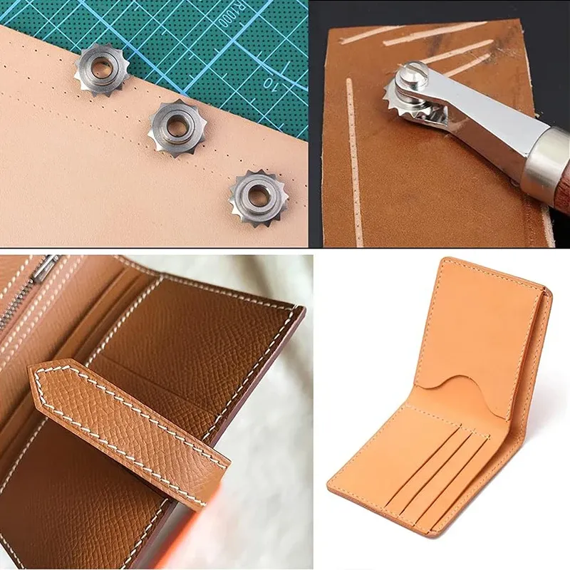 Kit 5 roues marquage couture et pointage cuir gaufrage
