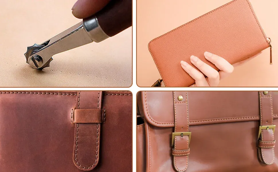 Kit 5 roues marquage couture et pointage cuir gaufrage