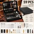 Kit 59 outils cuir poinçonnage couture découpe avec sac – 3