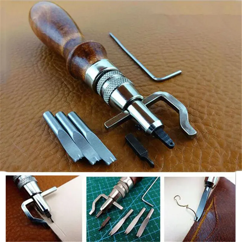 Kit 7 en 1 cuir couture fente réglable tondeuse multifonction