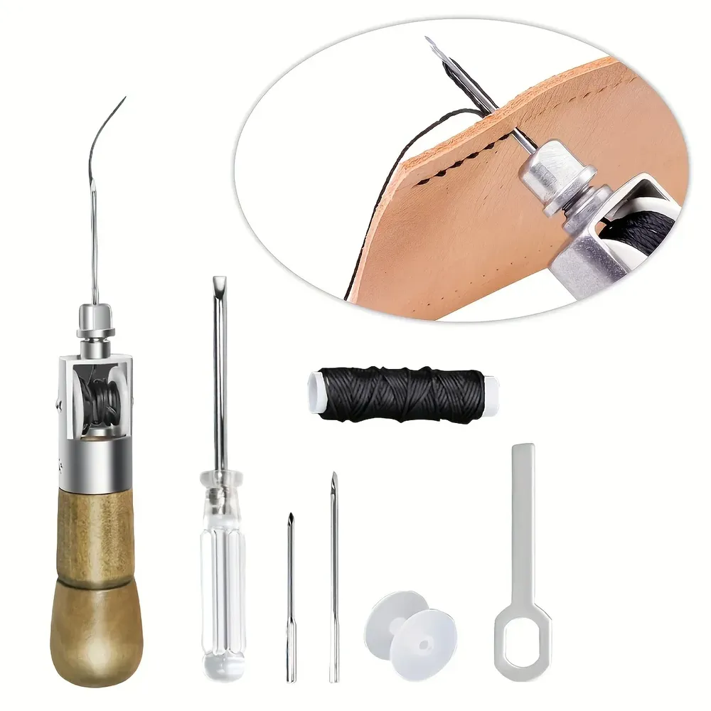 Kit 7 outils couture cuir point noué pour meubles et réparation