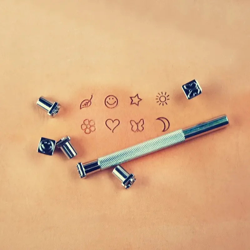 Kit 9 outils de marquage pour cuir artisanal