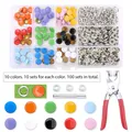 Kit boutons pression et œillets pour cuir – Couleur C 100set x tools