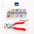 Kit boutons pression et œillets pour cuir – Couleur D 200set x tools