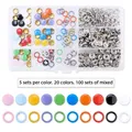 Kit boutons pression et œillets pour cuir – Couleur E 100 set mix
