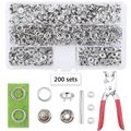 Kit boutons pression et œillets pour cuir – Couleur F 200set x tools