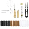 Kit complet outils cuir poinçon couture aiguille et fournitures – 3