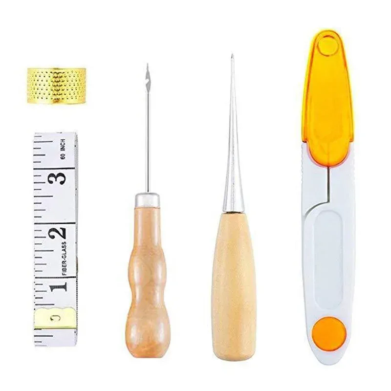Kit complet outils cuir poinçon couture aiguille et fournitures