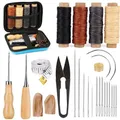 Kit couture cuir 28 à 32 pièces avec fil et aiguilles – 1