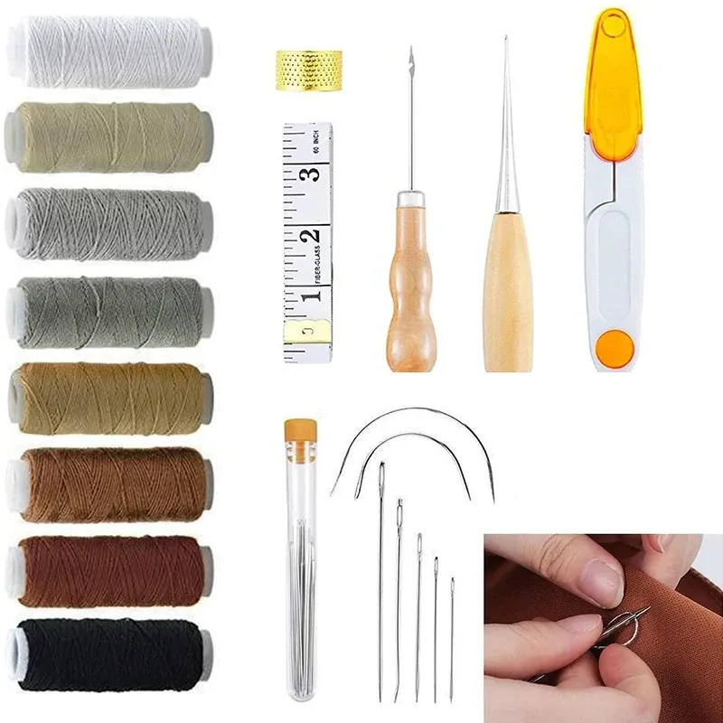 Kit couture cuir 30 ou 32 pièces réparation