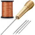 Kit couture cuir 5 aiguilles manche cuivre 50m fil nylon – 3