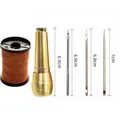 Kit couture cuir 5 aiguilles manche cuivre 50m fil nylon – Couleur 5-piece set