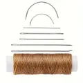 Kit couture cuir 7 pièces fil ciré aiguilles – Couleur Style 2