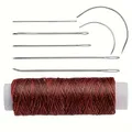 Kit couture cuir 7 pièces fil ciré aiguilles – Couleur Style 3