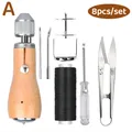 Kit couture cuir 8 pièces avec fil et outils – Couleur style A