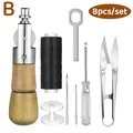 Kit couture cuir 8 pièces avec fil et outils – Couleur style B