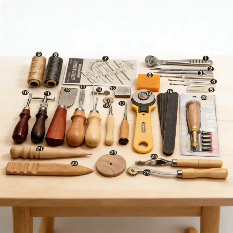Kit couture cuir aiguilles fil outils pour chaussures et canapés
