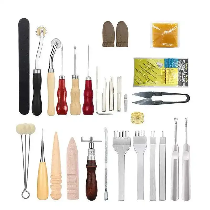 Kit couture cuir aiguilles fil outils pour chaussures et canapés