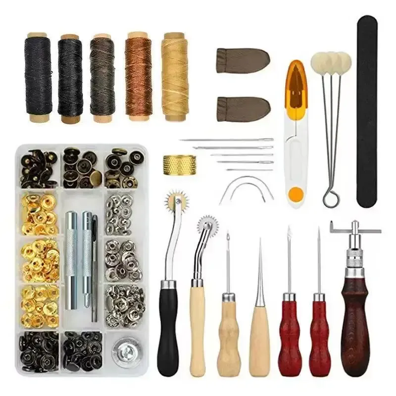 Kit couture cuir aiguilles fil outils pour chaussures et canapés