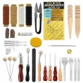 Kit couture cuir aiguilles fil outils pour chaussures et canapés – Color D SET