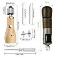 Kit couture cuir avec aiguille et fil, machine manuelle – 2