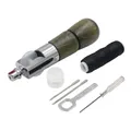Kit couture cuir avec aiguille et fil, machine manuelle – Couleur Set A