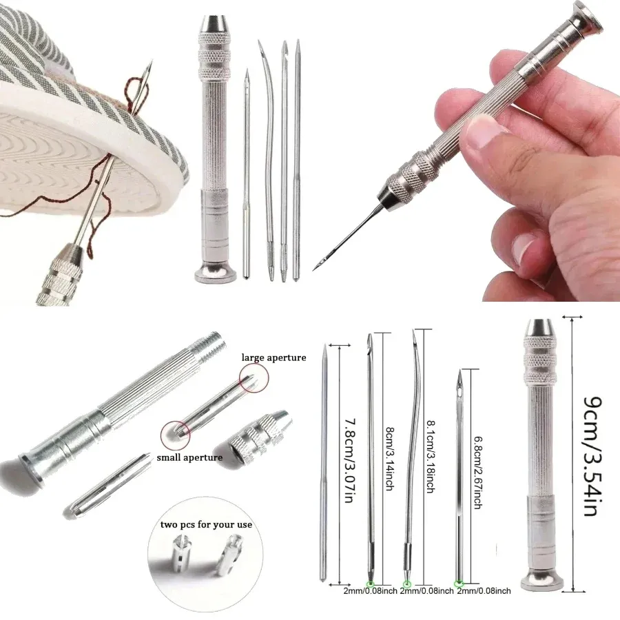Kit couture cuir avec fil ciré et aiguilles quilting